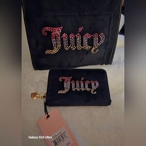 Juicy Couture Licorice Tote with Matching Wallet.  Brand New 💎